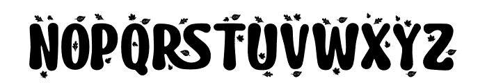 Joyful Turkey Leaf Font UPPERCASE