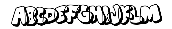 Justice-Extrude Font LOWERCASE