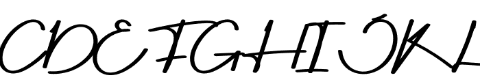 Justin Signature Font UPPERCASE