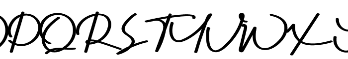 Justin Signature Font UPPERCASE