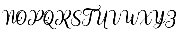 Justin Sophia Script Regular Font UPPERCASE