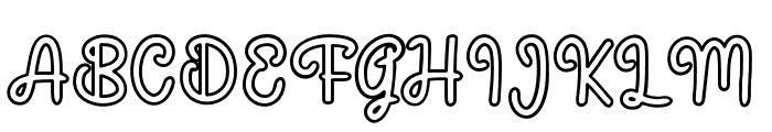 Justkidy Outine Font UPPERCASE