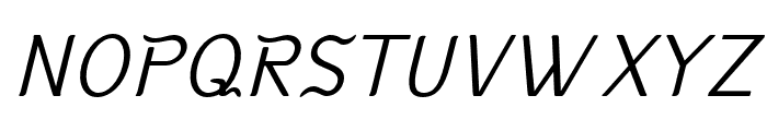 KABUSI-ExtraLightSlanted Font UPPERCASE