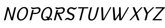 KABUSI-LightSlanted Font UPPERCASE