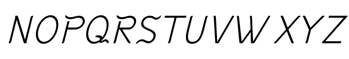 KABUSI-ThinSlanted Font UPPERCASE