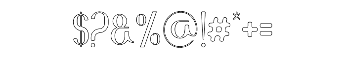KAWANI Outline Font OTHER CHARS