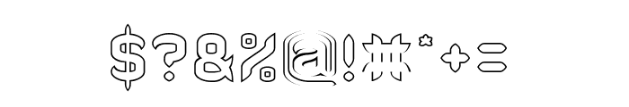KEDIRI-Hollow Font OTHER CHARS