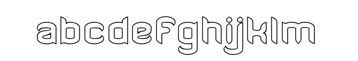 KEDIRI-Hollow Font LOWERCASE