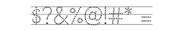 KH Karlie School Dots Lined Font OTHER CHARS