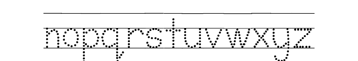 KH Karlie School Dots Lined Font LOWERCASE