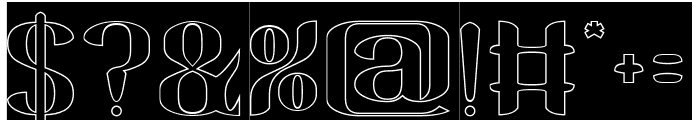KING AND QUEEN-Hollow-Inverse Font OTHER CHARS