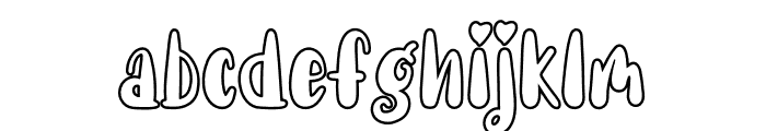 KISS ME OUTLINE Font LOWERCASE