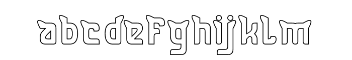 KITTY CAT-Hollow Font LOWERCASE