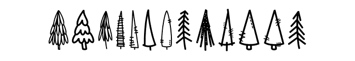 KL Oh Christmas Tree Doodles Font UPPERCASE