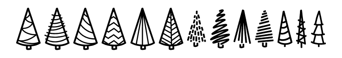 KL Oh Christmas Tree Doodles Font LOWERCASE