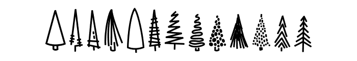 KL Oh Christmas Tree Doodles Font LOWERCASE