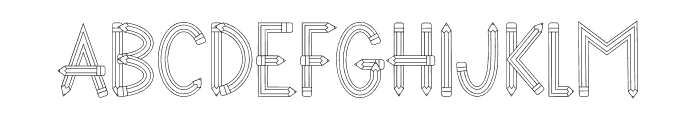 KL Penciled Font UPPERCASE