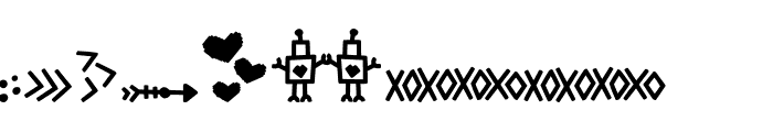 KL Robot Love Font LOWERCASE