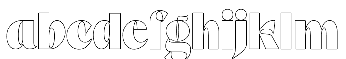 Kaffe-Outline Font LOWERCASE