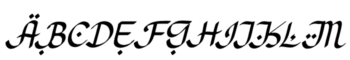 Kafillah Italic Font UPPERCASE