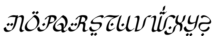 Kafillah Italic Font UPPERCASE