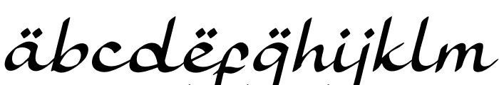 Kafillah Italic Font LOWERCASE