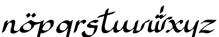 Kafillah Italic Font LOWERCASE