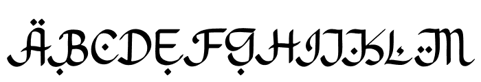 Kafillah Font UPPERCASE