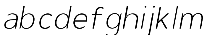 Kaiven Light Italic Font LOWERCASE
