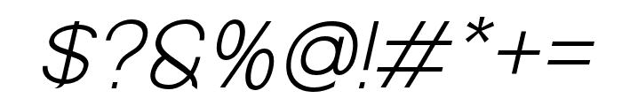 Kajju-ThinSlanted Font OTHER CHARS