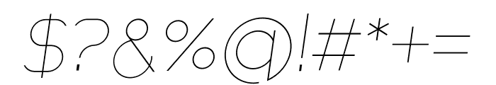 Kakuati Light Italic Font OTHER CHARS