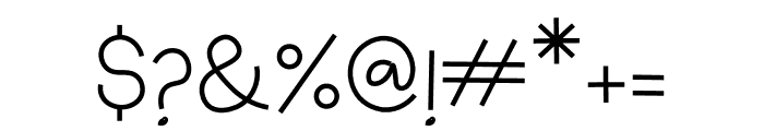 Kanagif Thin Font OTHER CHARS