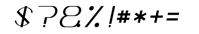Kaoma Italic Font OTHER CHARS