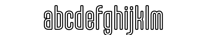 KarepeFX-ExtraLightOutline Font LOWERCASE