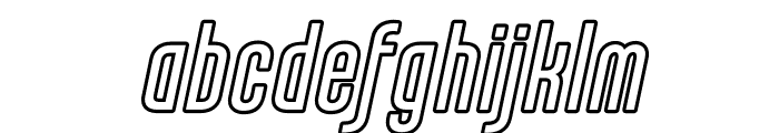 KarepeFX-ItalicOutline Font LOWERCASE