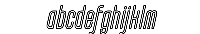 KarepeFX-ThinItalicOutline Font LOWERCASE