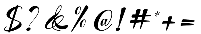 KattrinaScript Font OTHER CHARS