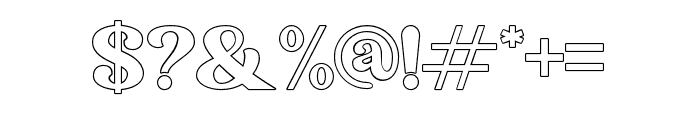 Kavala-Outline Font OTHER CHARS