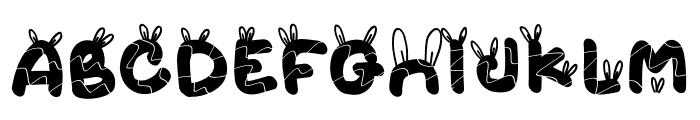 Kawaii ears Font UPPERCASE