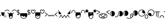 Kawaii faces Font UPPERCASE