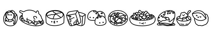 Kawaii food Font OTHER CHARS