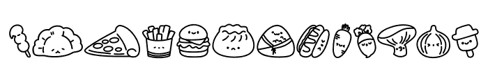 Kawaii food Font LOWERCASE