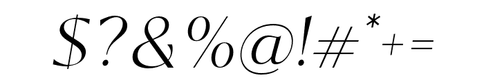 Kegina-ExtraLightItalic Font OTHER CHARS