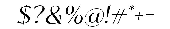 Kegina Light Italic Font OTHER CHARS