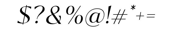 Kegina-LightItalic Font OTHER CHARS