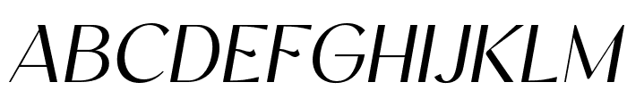 Kegina-LightItalic Font UPPERCASE