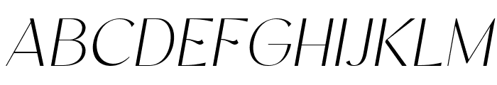 Kegina Thin Italic Font UPPERCASE
