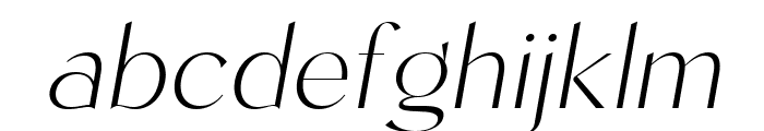 Kegina Thin Italic Font LOWERCASE