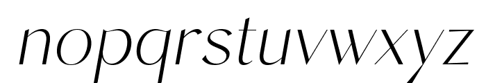 Kegina Thin Italic Font LOWERCASE
