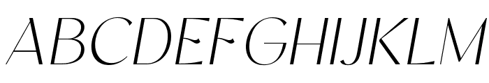Kegina-ThinItalic Font UPPERCASE